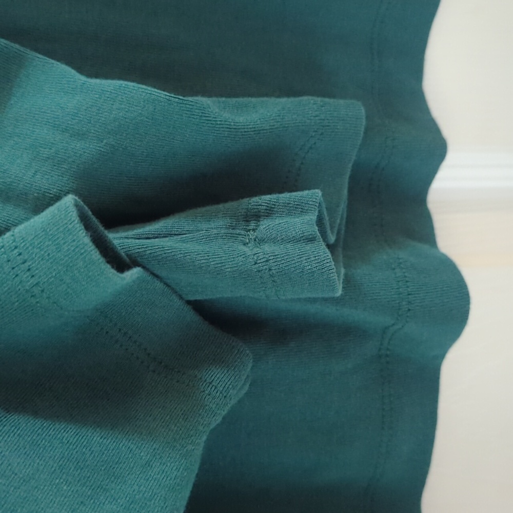 Ruff Hewn Women's Hunter Green Long Sleeve Crew Neck Top Large 🌸 - Picture 6 of 6